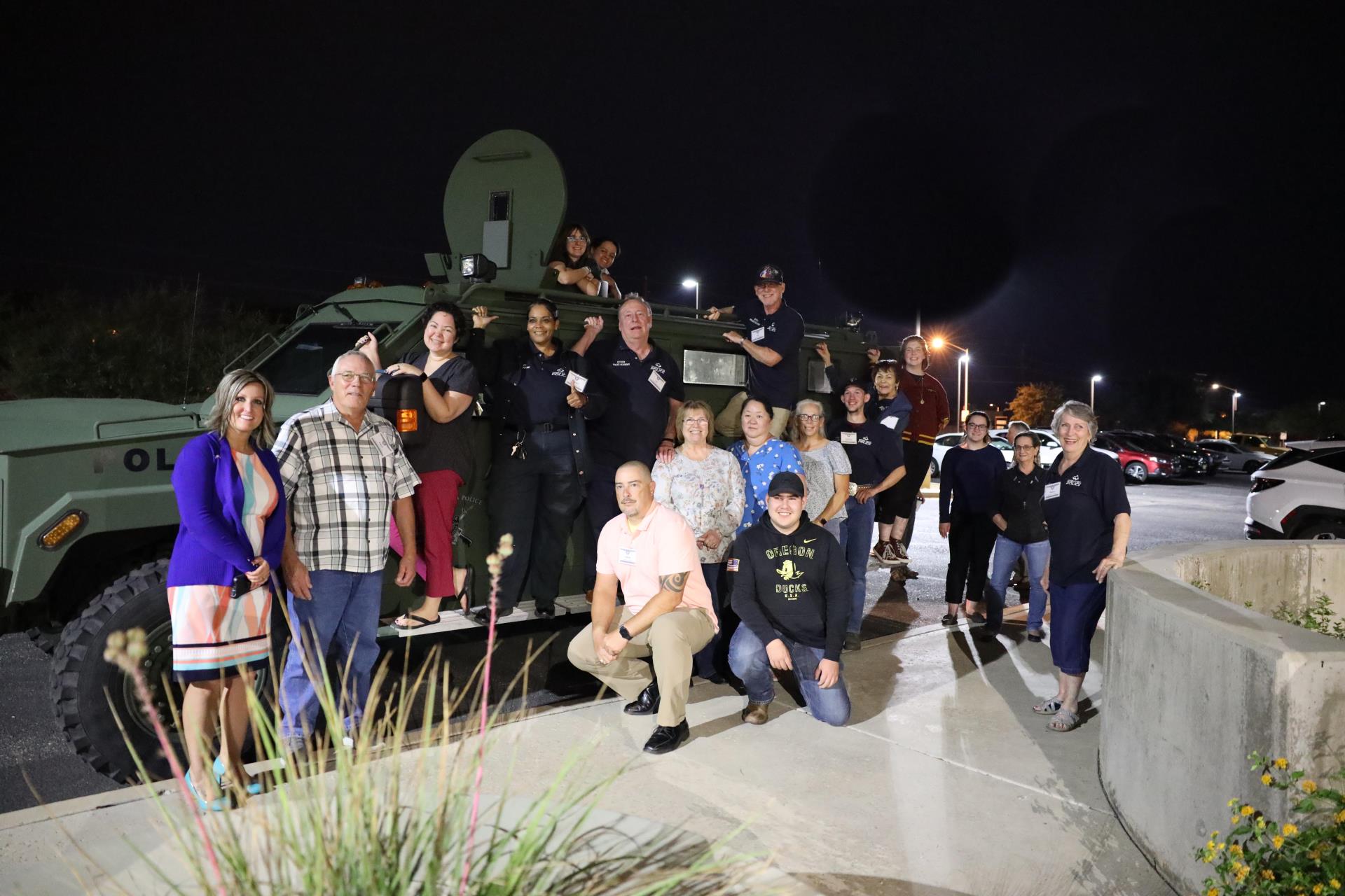 Citizen Police Academy Group with Bearcat